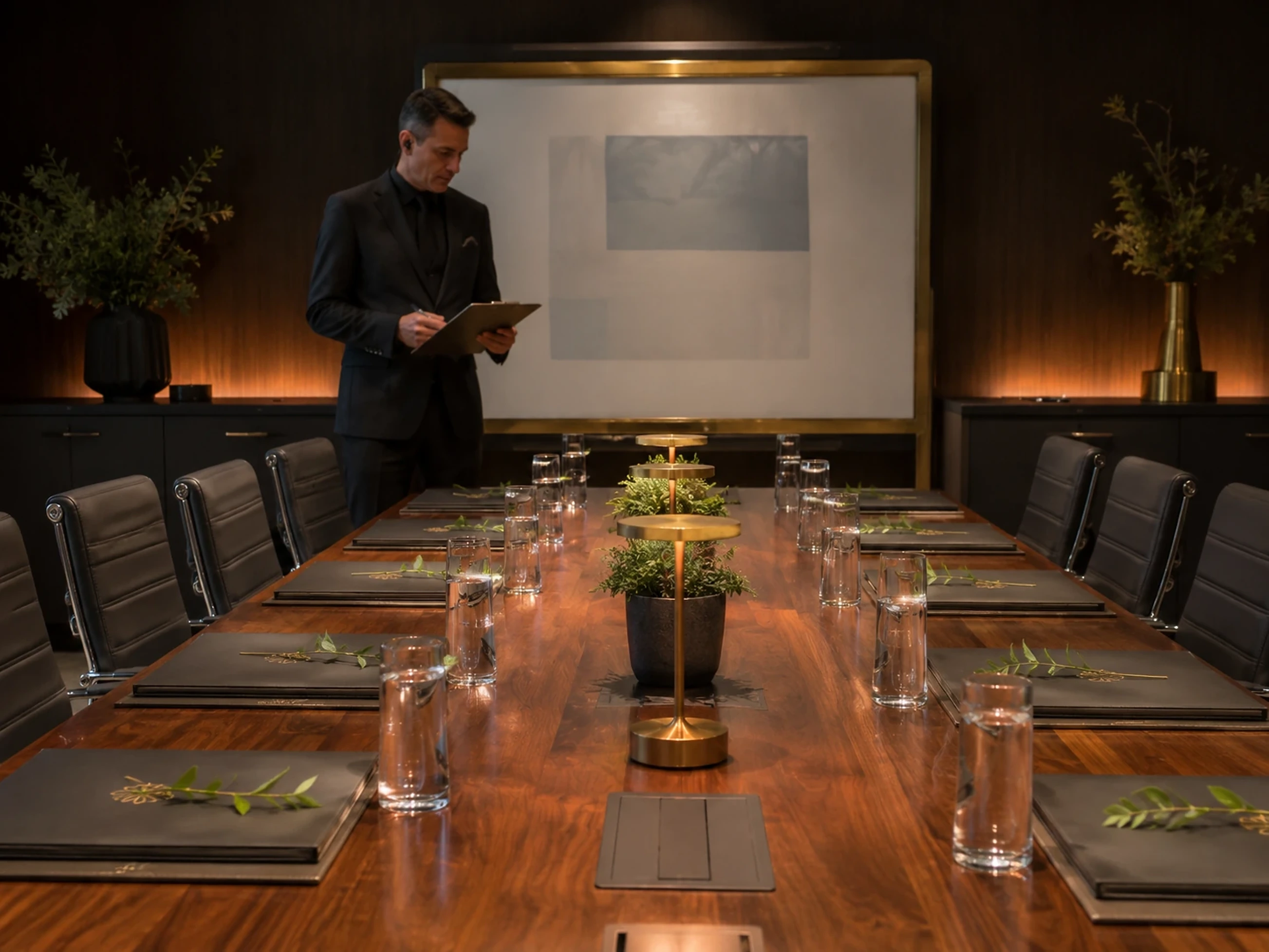 Minimalist modern conference room