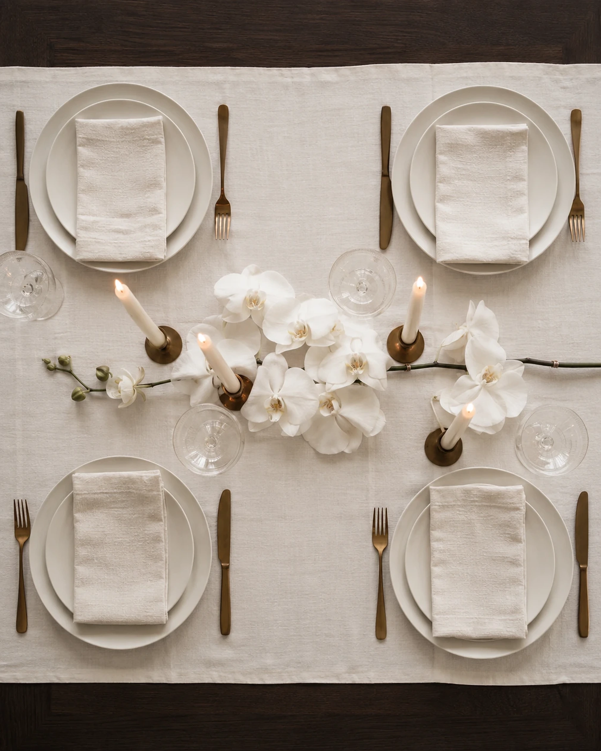 Gold table setting